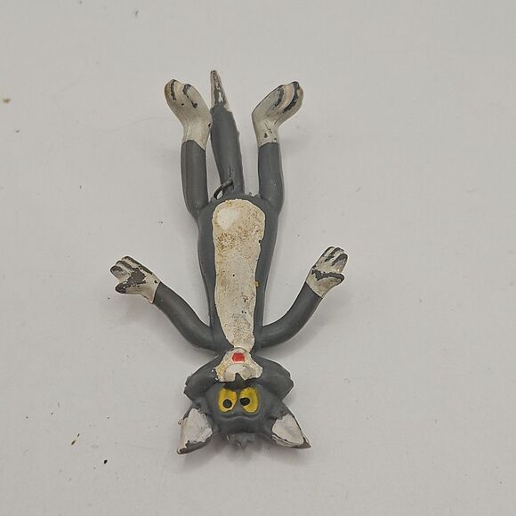 Vtg 1970 Three Pvc Rubber Bendable Figures Bugs Bunny, Woody Woodpecker, Tom Cat - Picture 16 of 16